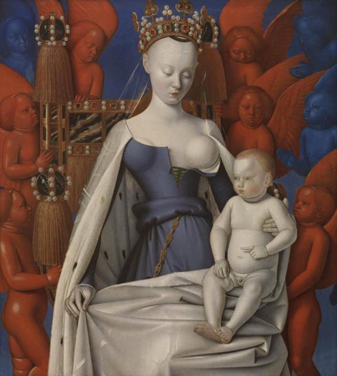 Jean Fouquet Madonna and Chile (mk08) Sweden oil painting art